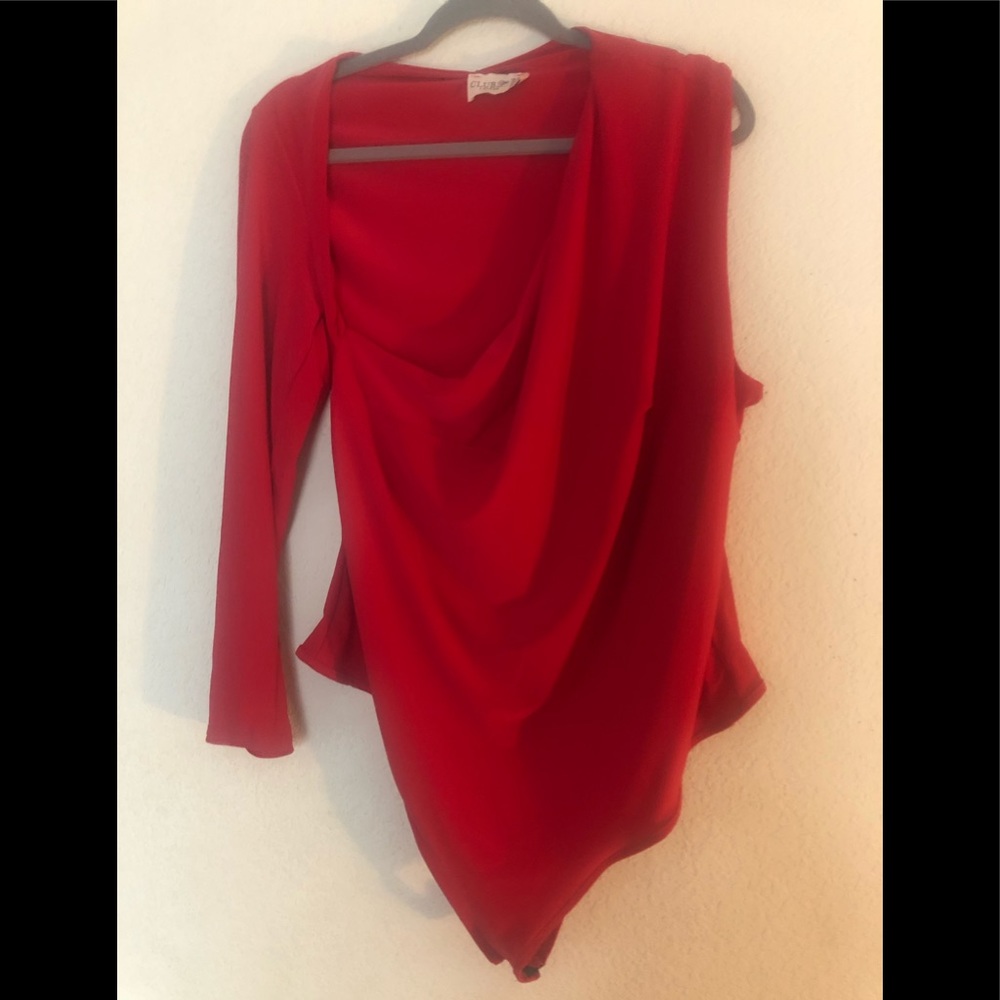 Plus size one sleeve bodysuit